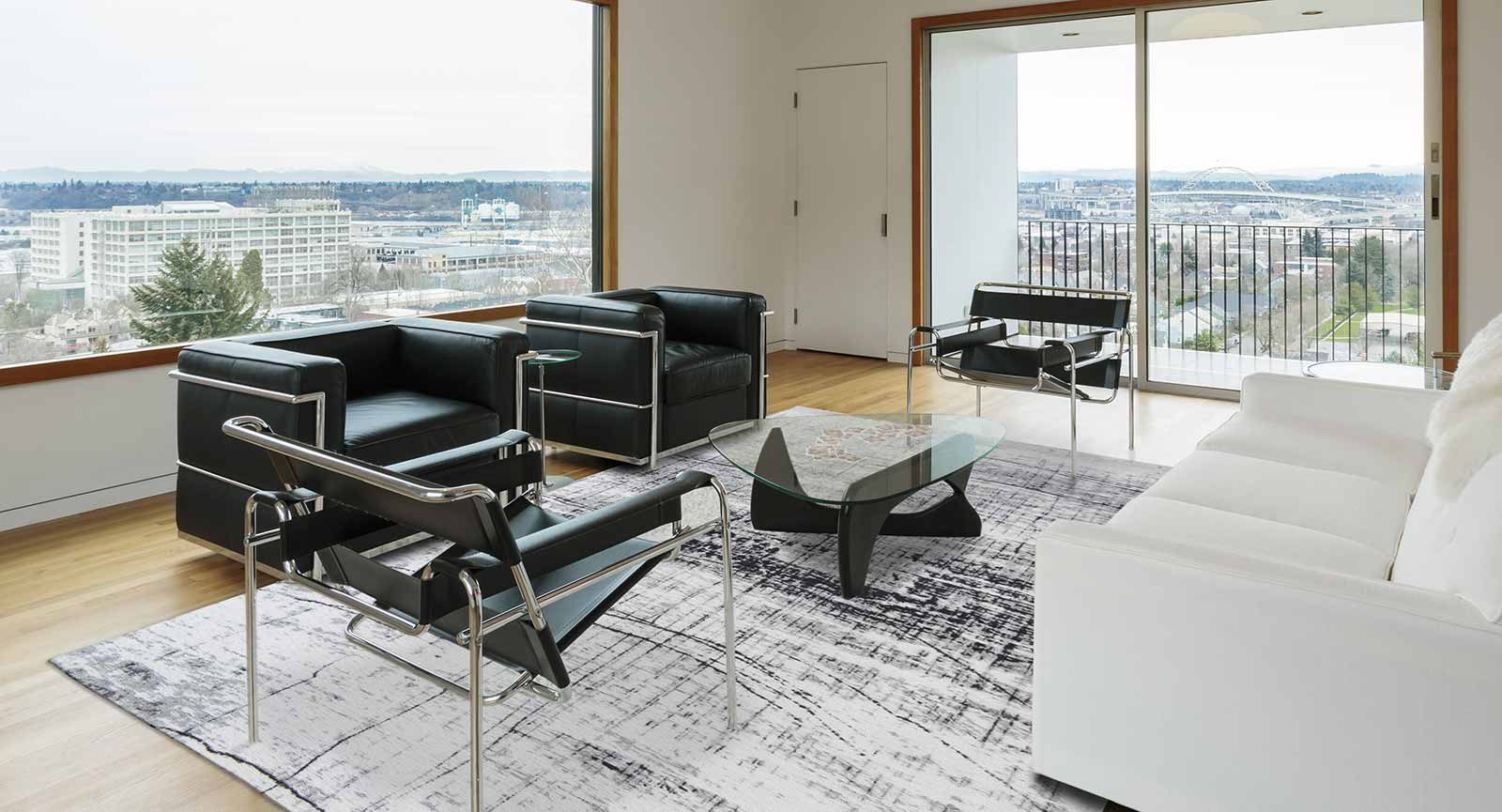 alfombras Louis De Poortere CA 8926 Mad Men Griff Metro Black and White interior