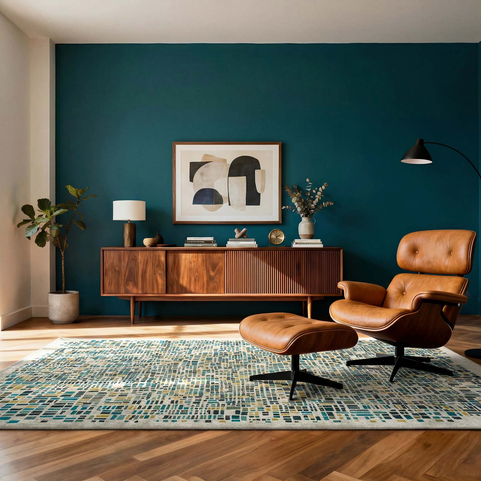 Louis De Poortere alfombra Gallery 2096 Cubik Midnight interior