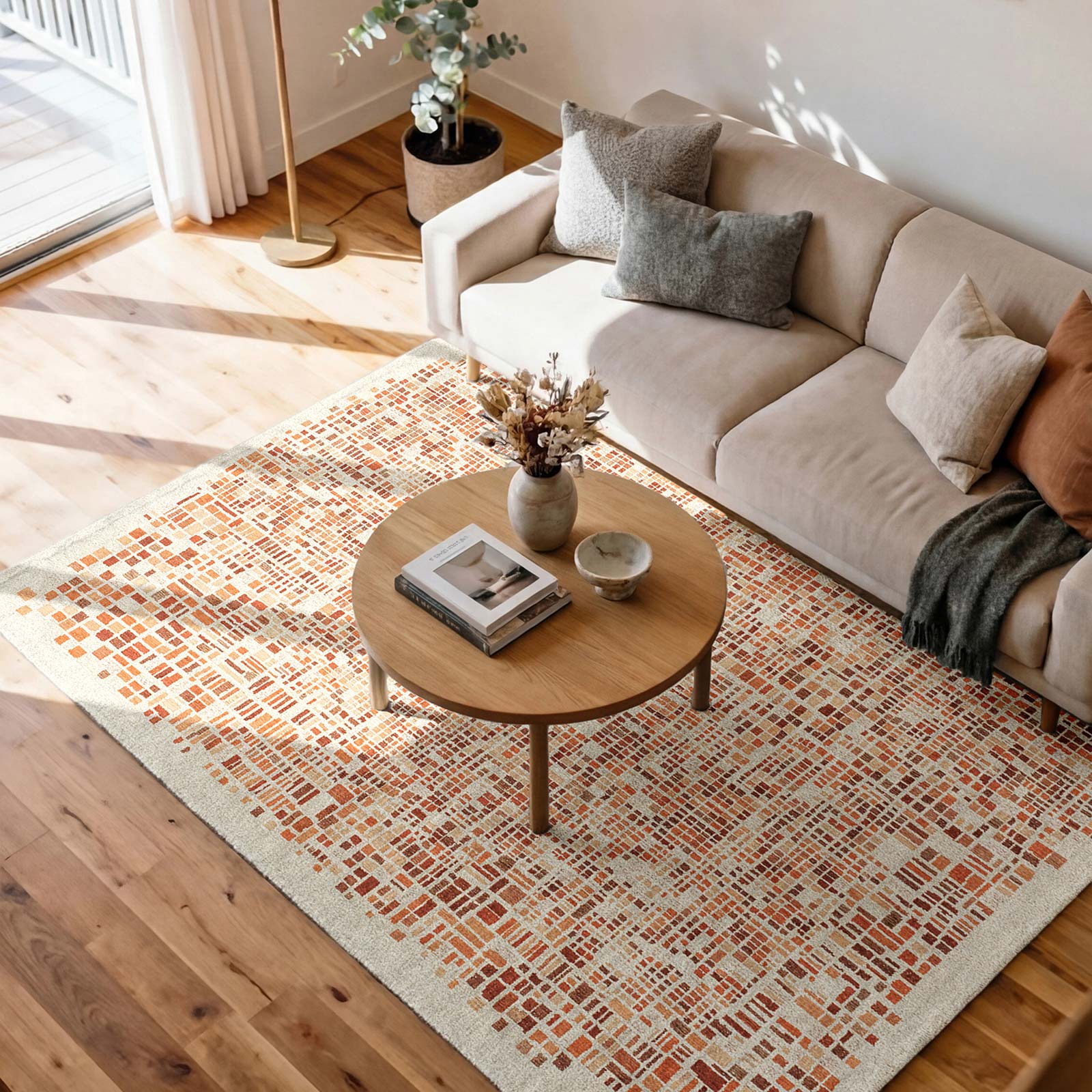 Louis De Poortere alfombra Gallery 2098 Cubik Pumpkin interior